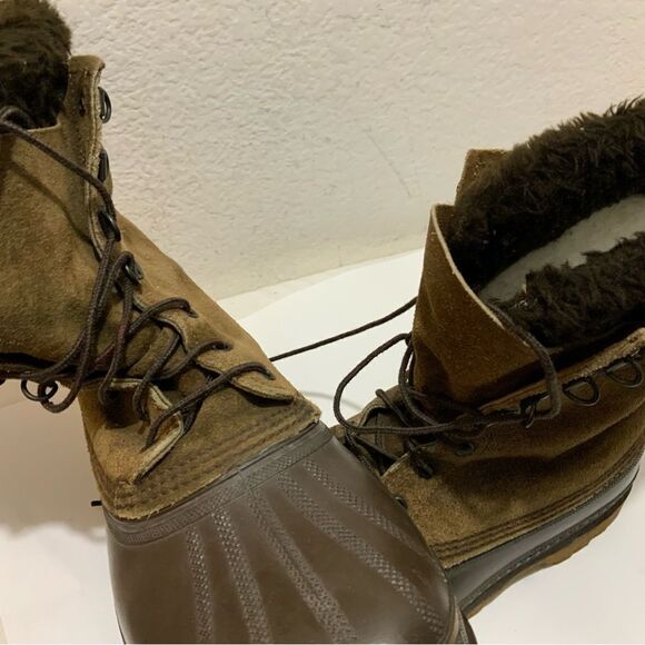Sorel Men\'s Kaufman Boots Leather & Rubber Winter Sz 10 Removable Liner Brown main image 6